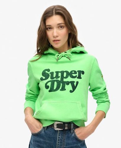 Women's Cooper Tonal Logo Hoodie Green / Neo Mint Green - Size: 6 - Superdry - Modalova