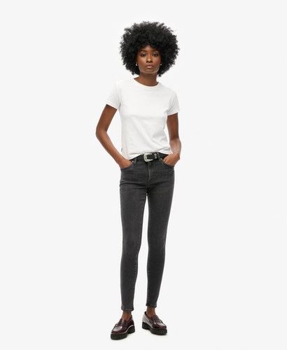 Women's Organic Cotton Vintage Mid Rise Skinny Jeans Black / Walcott Black Stone - Size: 24/32 - Superdry - Modalova