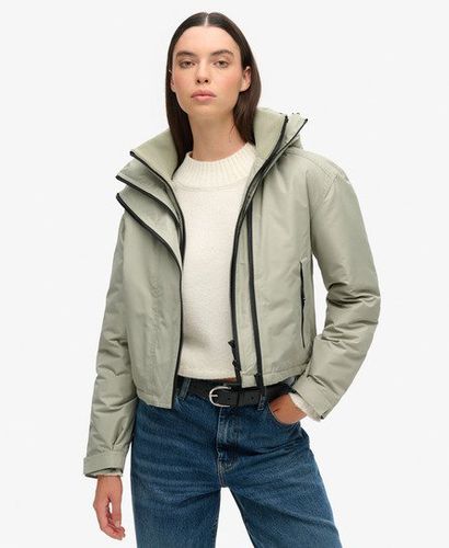 Women's Hooded Embroidered Windbreaker Jacket Green / Seagrass Green - Size: 16 - Superdry - Modalova