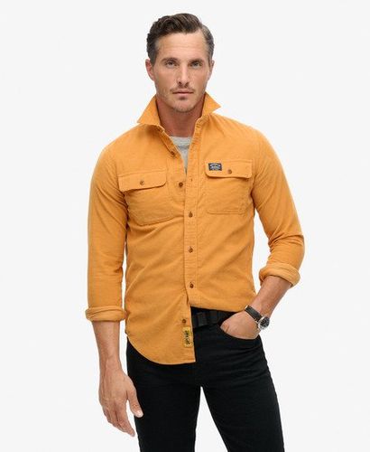 Men's Trailsman Relaxed Fit Corduroy Shirt Gold / Toasted Orange - Size: XL - Superdry - Modalova