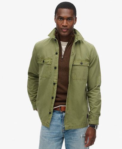 Men's Military Long Sleeve Shirt Khaki / Olive Khaki - Size: L - Superdry - Modalova