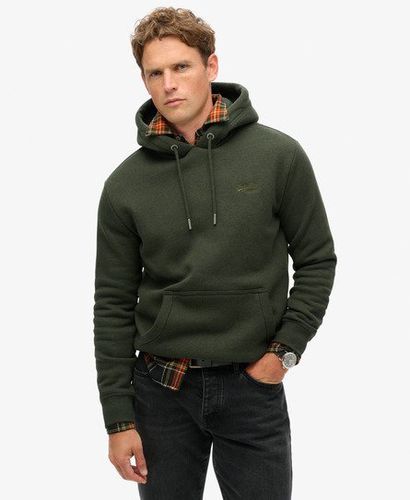 Men's Essential Logo Hoodie Green / Dark Olive Marl - Size: S - Superdry - Modalova