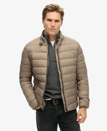 Men's Lightweight Padded Jacket Beige / Deep Beige Slub - Size: L - Superdry - Modalova