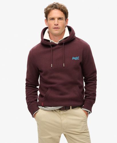 Men's Essential Logo Hoodie Red / Rich Deep Burgundy - Size: Xxl - Superdry - Modalova