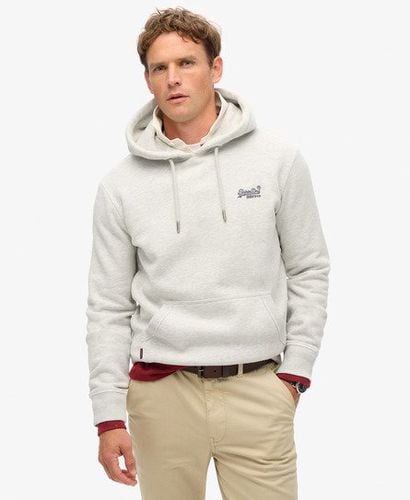 Men's Essential Logo Hoodie Light Grey / Glacier Grey Marl - Size: L - Superdry - Modalova