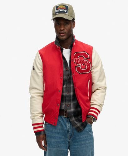 Men's Mascot Varsity Bomber Jacket Red / Varsity Red - Size: S - Superdry - Modalova