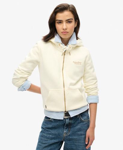 Women's Essential Logo Zip Hoodie White / Off White - Size: 10 - Superdry - Modalova