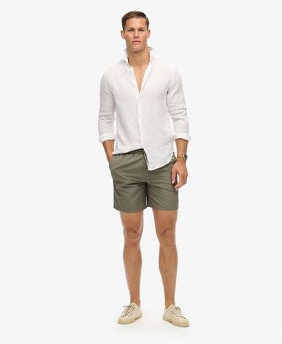 Men's Premium Embroidered 17-inch Swim Shorts Khaki / Light Khaki Green - Size: M - Superdry - Modalova