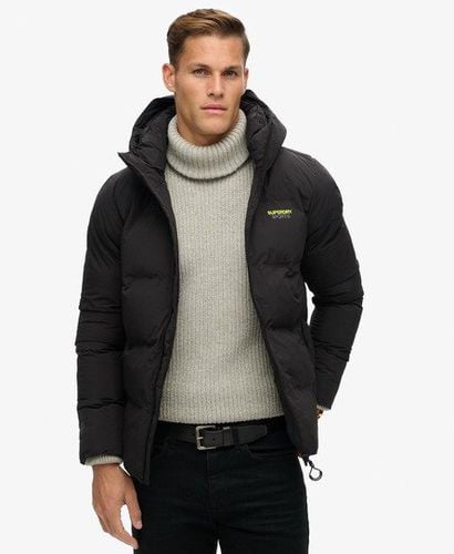 Men's Hooded Boxy Puffer Jacket Black - Size: XL - Superdry - Modalova