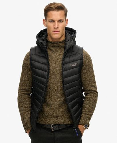 Men's Hooded Fuji Padded Gilet Black - Size: S - Superdry - Modalova
