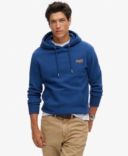 Men's Essential Logo Hoodie Blue / Pilot Mid Blue - Size: Xxxl - Superdry - Modalova