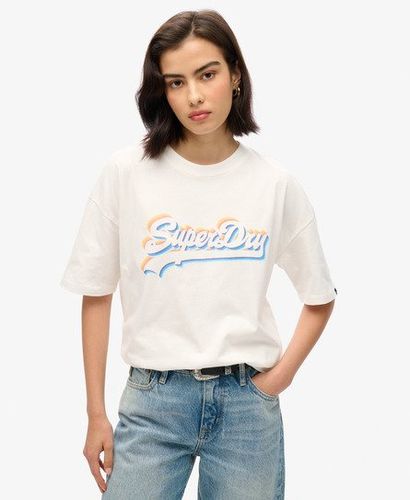 Women's Vintage Logo Rainbow T-Shirt White / Off White - Size: 16 - Superdry - Modalova