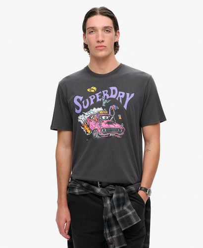 Men's Dragnut Odd Rods Loose T-Shirt Black / Blackboard - Size: L - Superdry - Modalova