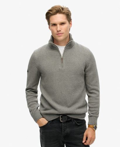 Herren Klassischer Henley-Strickpullover aus Baumwolle - Größe: XL - Superdry - Modalova