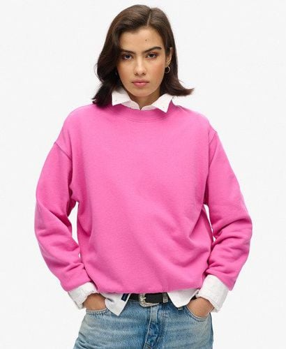 Ladies Boxy Fit Embroidered Logo Essential Sweatshirt, Pink, Size: 16 - Superdry - Modalova