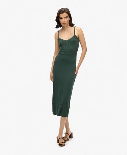 Women's Jersey Open Back Dress Green / Forest Green - Size: 12 - Superdry - Modalova