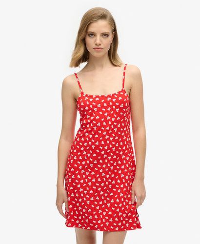 Women's Printed Cami Jersey Mini Dress Red / Red Petal Print - Size: 8 - Superdry - Modalova