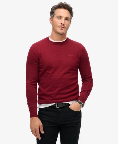 Men's Organic Cotton Cashmere Crew Jumper Red / Vineyard Red - Size: Xxl - Superdry - Modalova
