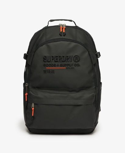 Women's Embroidered Tarp Utility Backpack, Black, Size: 45x29x19cm - Superdry - Modalova