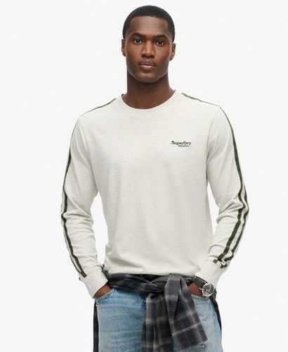 Men's Essential Logo Retro Long Sleeve Top Light Grey / Lightning Grey Grindle - Size: Xxl - Superdry - Modalova