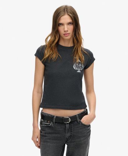 Women's Motörhead x Cap Sleeve Band T-Shirt Black / Mid Back In Black - Size: 10 - Superdry - Modalova