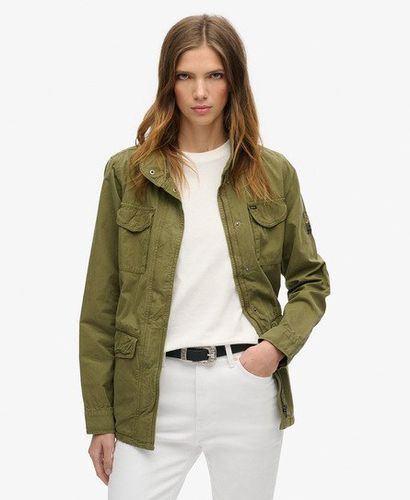 Women's Classic Embellished St Tropez M65 Military Jacket, Khaki and Black, Size: 10 - Superdry - Modalova