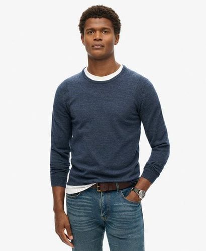 Men's Merino Crew Jumper Navy / Richest Navy - Size: L - Superdry - Modalova