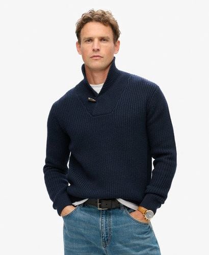 Men's Merchant Shawl Neck Jumper Navy - Size: M - Superdry - Modalova