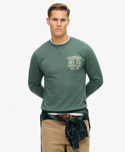 Men's Copper Label Graphic Crew Sweatshirt Green / Drius Green - Size: M - Superdry - Modalova