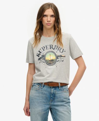 Damen Lässiges Travel Souvenir T-Shirt - Größe: 38 - Superdry - Modalova