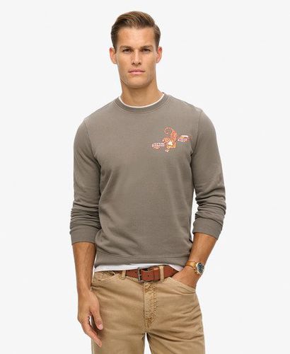 Men's Tattoo Graphic Sweatshirt Dark Grey / Charcoal - Size: L - Superdry - Modalova