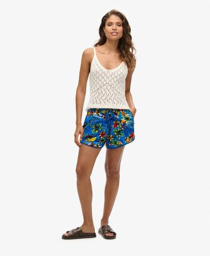 Women's Beach Shorts Blue / Blue Dolphin Ocean - Size: 14 - Superdry - Modalova