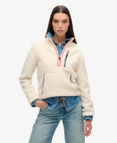 Women's Outdoor Half Zip Fleece Cream / Ecru - Size: 8 - Superdry - Modalova