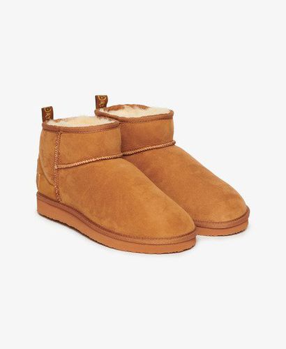 Women's Suede Sherpa Mini Boots Brown / Tan - Size: 3-4 - Superdry - Modalova