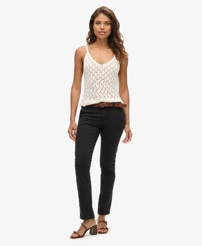 Women's Mid Rise Chino Trousers Black / Washed Black - Size: 28/32 - Superdry - Modalova