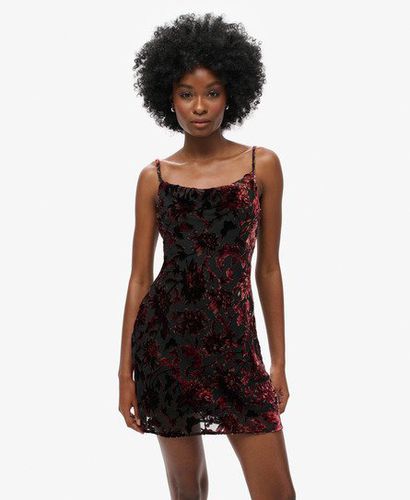 Damen Dévoré Mini-Trägerkleid mit Wasserfallausschnitt - Größe: 42 - Superdry - Modalova