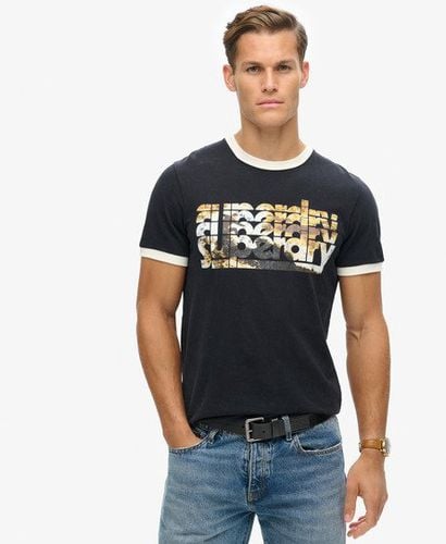 Men's Photographic Logo T Shirt Black - Size: M - Superdry - Modalova