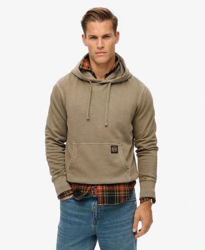 Men's Contrast Stitch Relaxed Hoodie Brown / Washed Morel Brown - Size: L - Superdry - Modalova