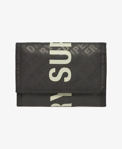 Women's Tarp Tri-Fold Wallet Black / Black Aop - Size: 10.5x13xD1.5cm - Superdry - Modalova