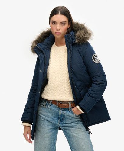 Women's Classic Quilted Ashley Everest Parka Coat, Navy Blue, Size: 10 - Superdry - Modalova