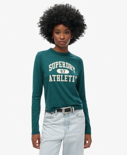 Damen Schmales Athletic Essentials Ringel-Langarmshirt - Größe: 38 - Superdry - Modalova