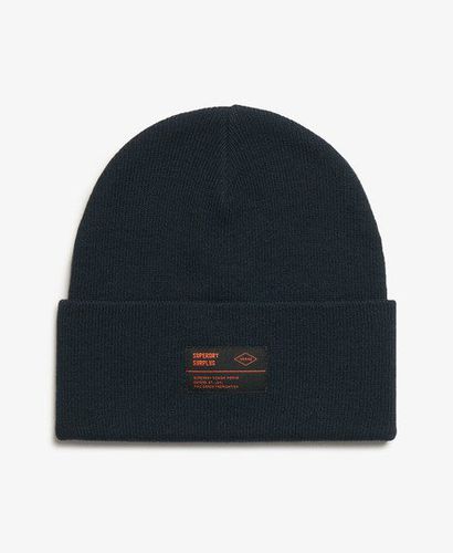 Women's Surplus Knitted Beanie Hat Navy / Eclipse Navy - Size: 1SIZE - Superdry - Modalova