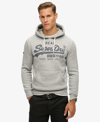 Men's Vintage Logo Hoodie Grey / Athletic Grey Marl - Size: L - Superdry - Modalova