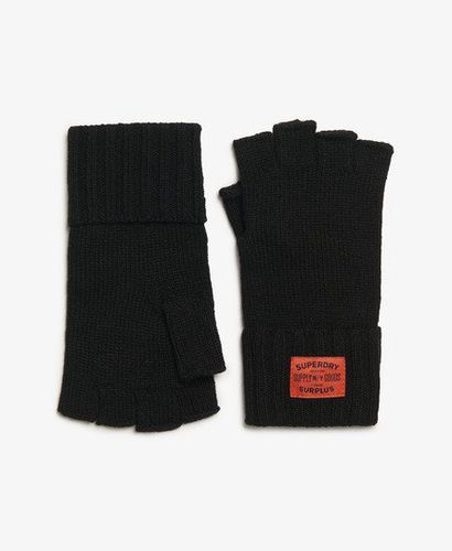 Women's Workwear Knitted Gloves Black - Size: S/M - Superdry - Modalova