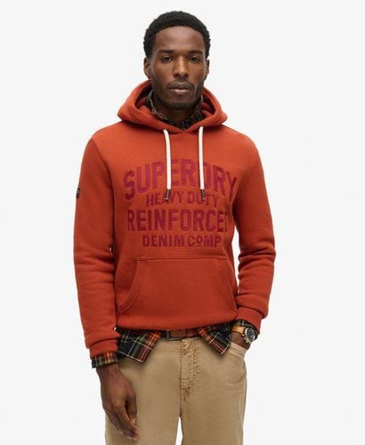 Herren Worker Hoodie mit Gesticktem Logo - Größe: S - Superdry - Modalova