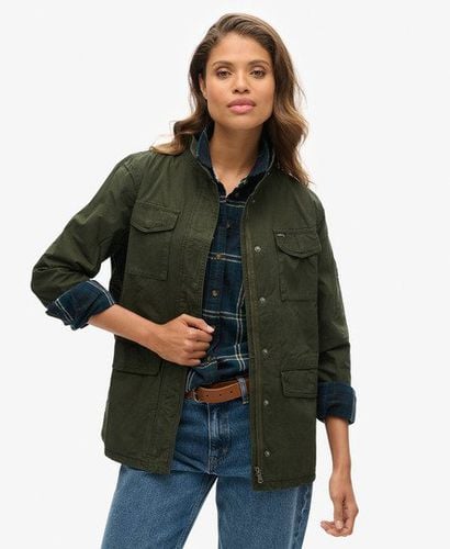 Women's Classic Embellished St Tropez M65 Military Jacket, Green, Yellow and Black, Size: 10 - Superdry - Modalova