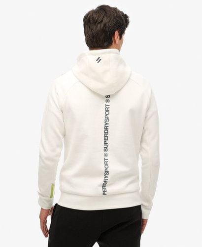 Men's Sport Tech Logo Loose Hoodie White / New Chalk White - Size: XL - Superdry - Modalova