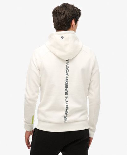 Men's Sport Tech Logo Loose Hoodie White / New Chalk White - Size: Xxl - Superdry - Modalova