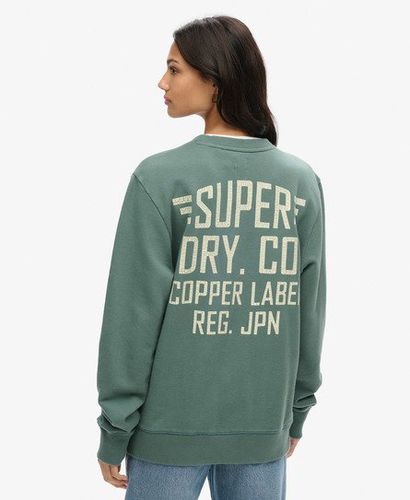 Damen OverGröße Copper Label Sweatshirt mit Rundhalsausschnitt - Größe: Xxl - Superdry - Modalova