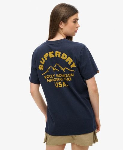 Women's Oversized Outdoor Graphic T-Shirt Navy / Navy Marl - Size: Xxl - Superdry - Modalova